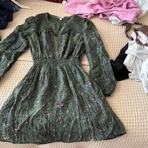 Splendid Green Floral Dress
